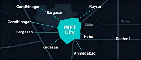 What's Around GIFT City? A Quick Guide to the Most Connected Neighborhoods