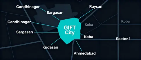 What's Around GIFT City? A Quick Guide to the Most Connected Neighborhoods
